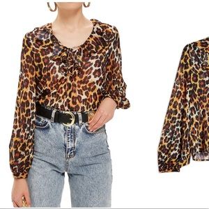 Topshop leopard print blouse 8